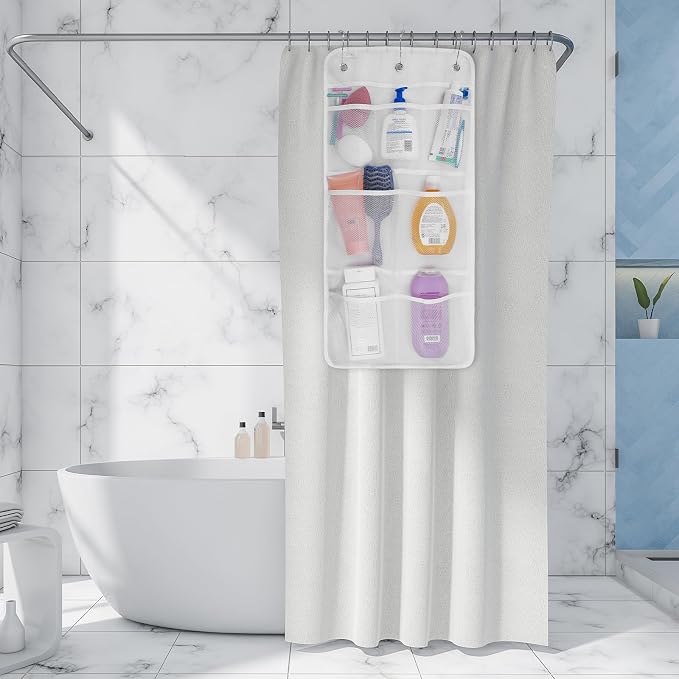 Upgrade 2 Pack Mesh Shower Caddy, 7 Pockets Hanging Shower Organizer - Image 3