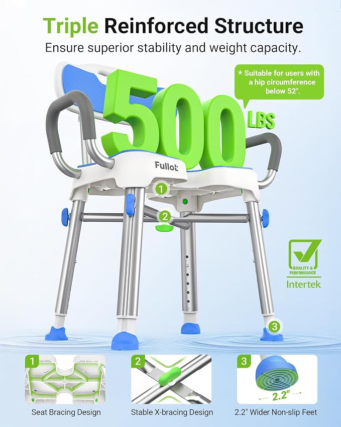 Ergonomic H-Shaped Shower Chair - Image 2