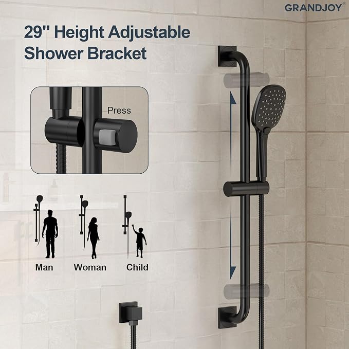 Matte Black 10 Inch Rainfall Shower System - Image 7