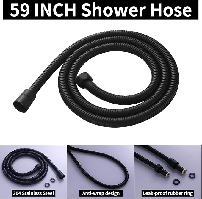 AYIVG Matte Black Finish Round Brass 2 In 1 Function High Pressure Handheld - Image 4