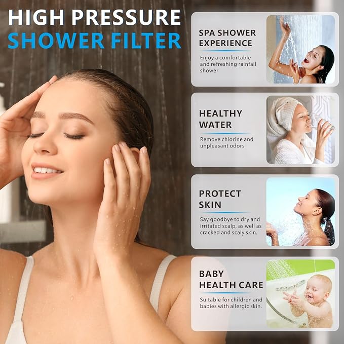 Voolan Filtered Shower Head Set, High Pressure Rain Shower - Image 7