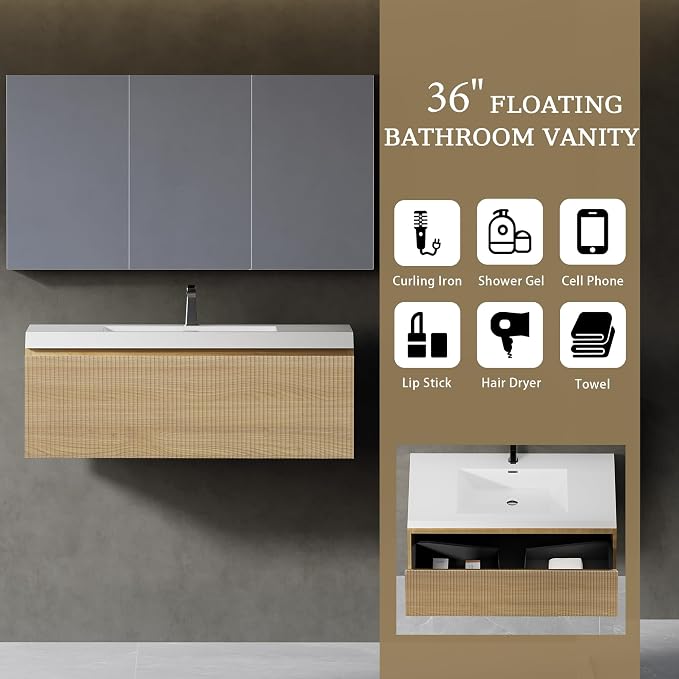 36" Floating Bathroom Vanity - Image 7
