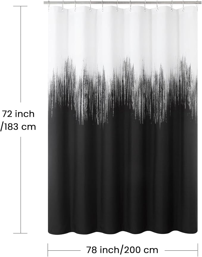 Fabric Shower Curtain, Modern Waterproof Bathroom Curtains - Image 6