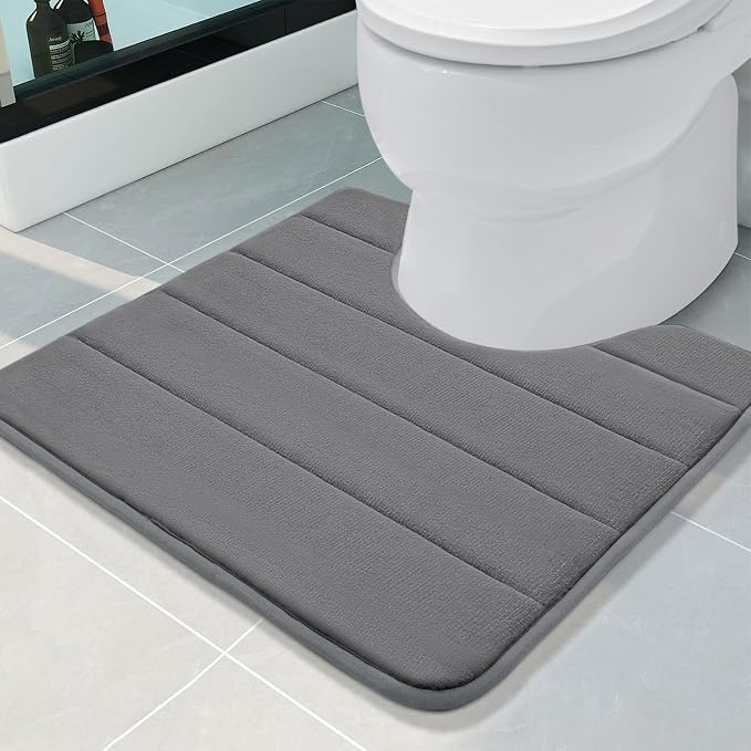 Buganda Memory Foam U-Shaped Contour Toilet Rugs, Non Slip Absorbent, Thick by Buganda