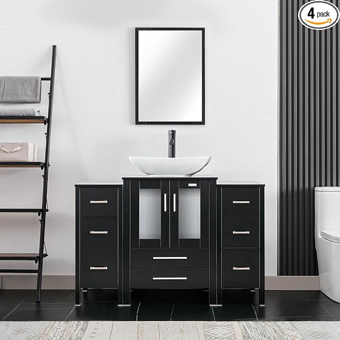 eclife 48" Modern Bathroom Vanity Sink Combo Freestanding Cabinet by eclife