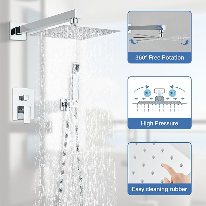 Shower Faucet Polished Chrome Shower System - Image 4
