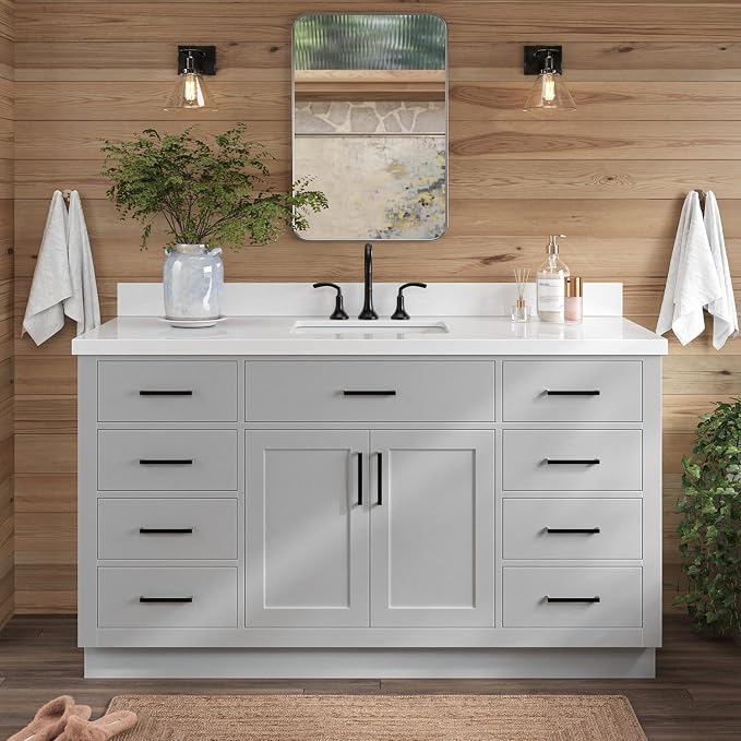 ARIEL Bathroom Vanity 61" Grey by Ariel