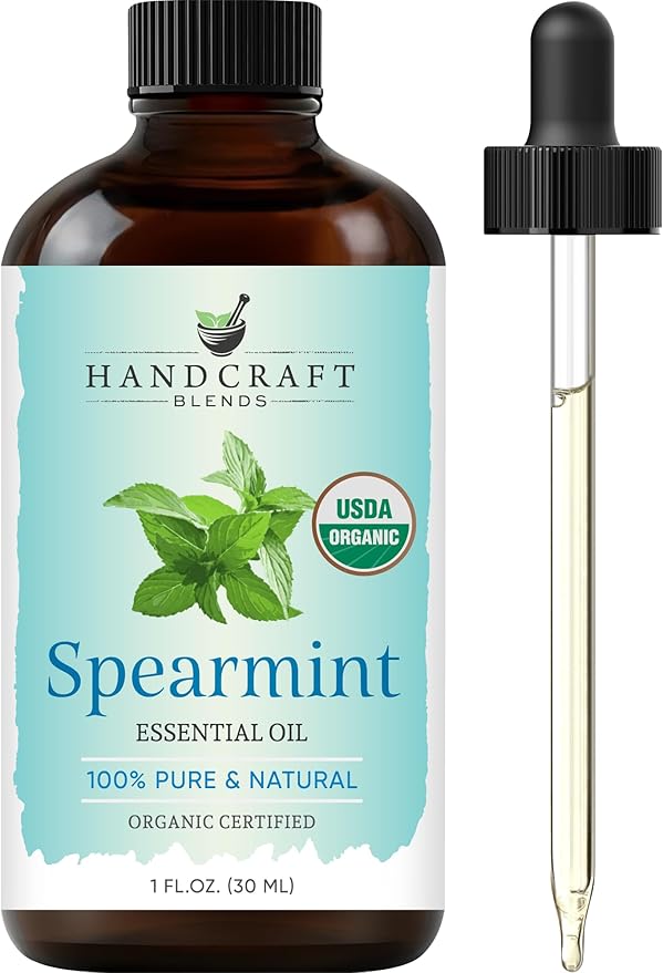 Handcraft Blends Organic Spearmint Essential Oil – 1 Fl Oz – 100% Pure and by HandcraftBlends