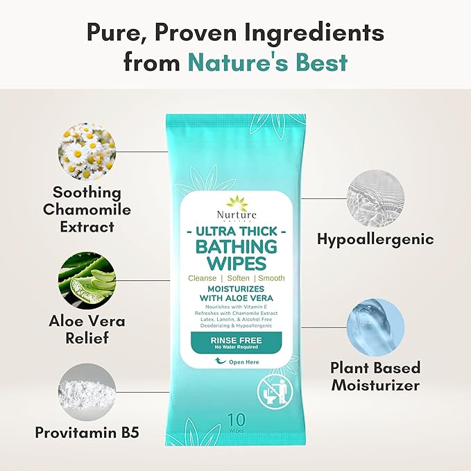 Nurture XL Ultra Thick Body Wipes - Image 6