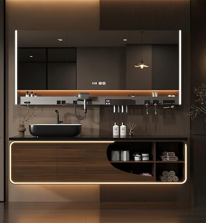 Single Sink Bathroom Vanity, Floating Modern Vanities by LUTHXAY