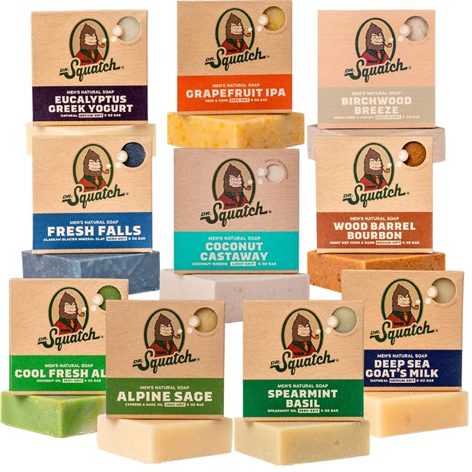 Dr. Squatch Natural Bar Soap for Men Variety Gift Set by DrSquatch