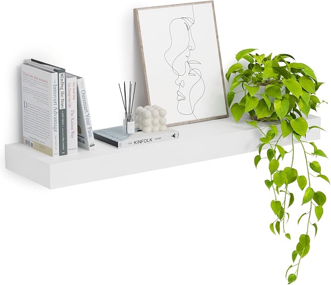 Heimlove 12" Deep Floating Shelves, 36 x 12 Inch Wall Mounted Long Floating by Heimlove