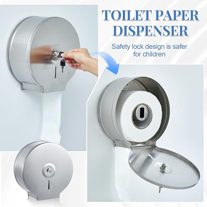 Mifoci 1 Pcs Industrial Toilet Paper Holder Commercial Roll Dispenser Wall - Image 5