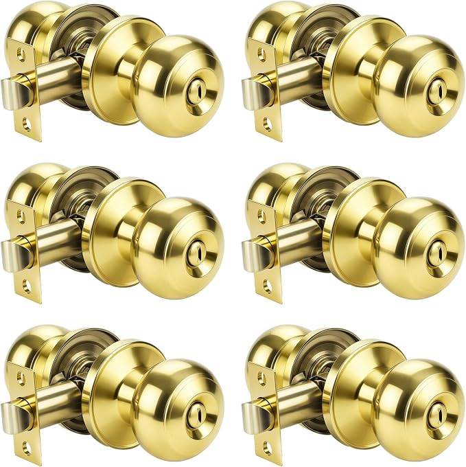 KNOBWELL 6 Pack Privacy Door Knob by KNOBWELL