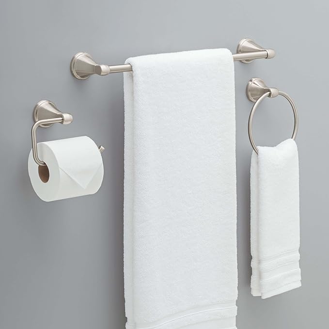 Delta Faucet Becker 3-Piece Bathroom Set, SpotShield Brushed Nickel, Toilet - Image 2