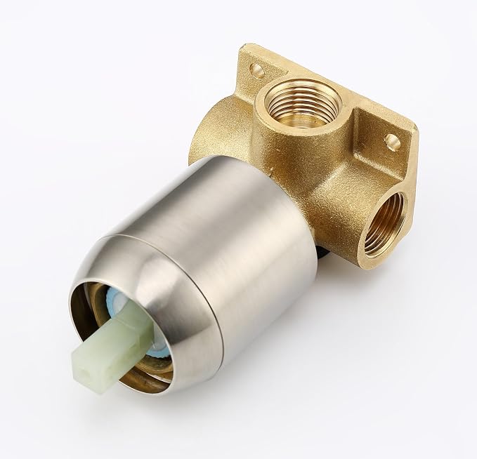 sumerain Shower Faucet Brushed Nickel, Single Handle Solid Brass Rough-in Valve - Image 6