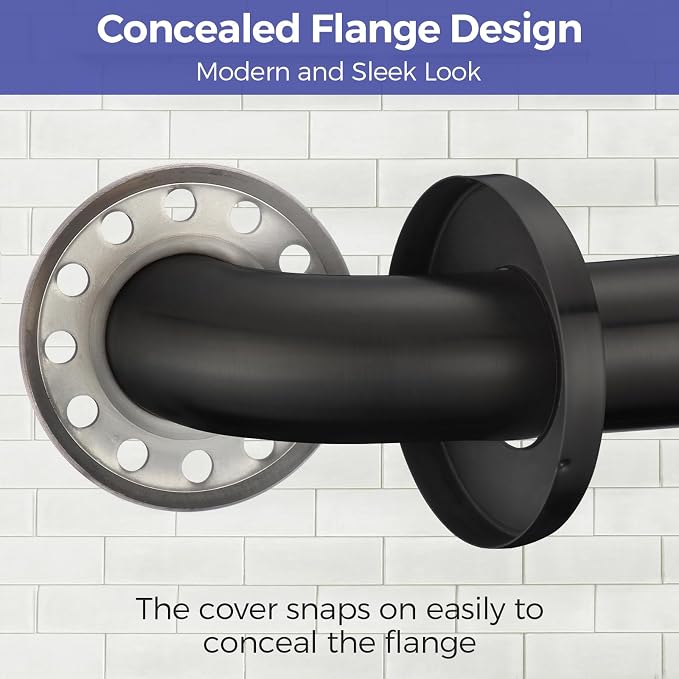 Grab Bar Bundle for ADA Compliance, Matte Black Stainless Steel Grab Bar Set - Image 2