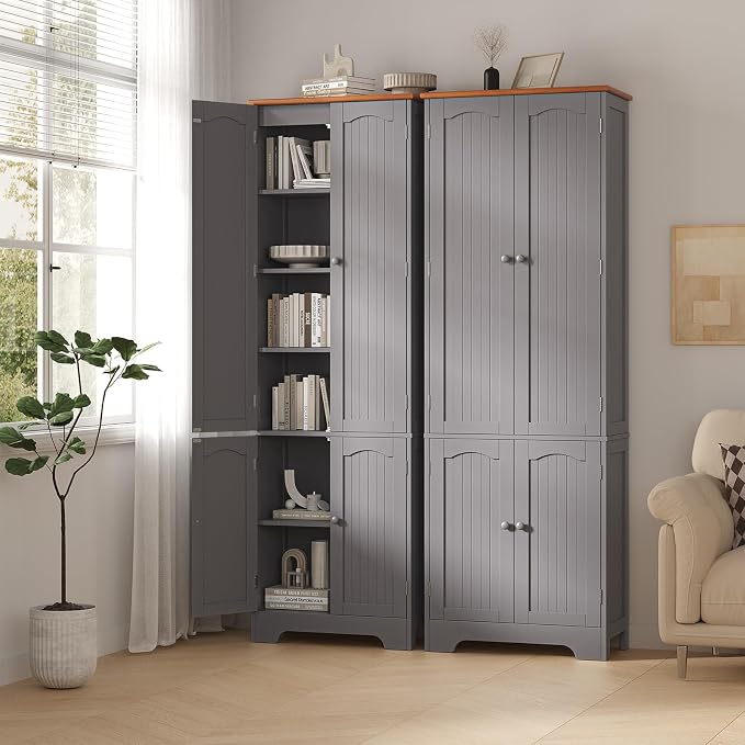 4 Door Pantry - 72.2'' Kitchen Cabinet by LotaToolsPremiumSelection