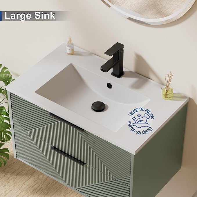 LUCKWIND 30" Floating Bathroom Vanity - Image 4