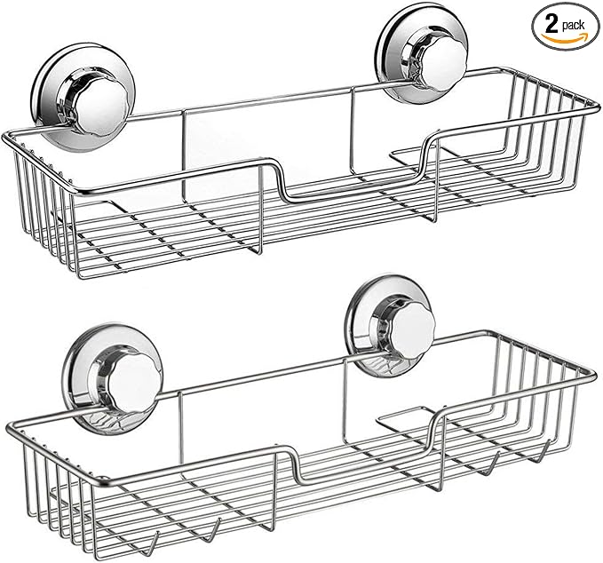 SANNO Suction Cup Shower Caddy Bathroom Caddies Storage Combo Organizer by SANNO