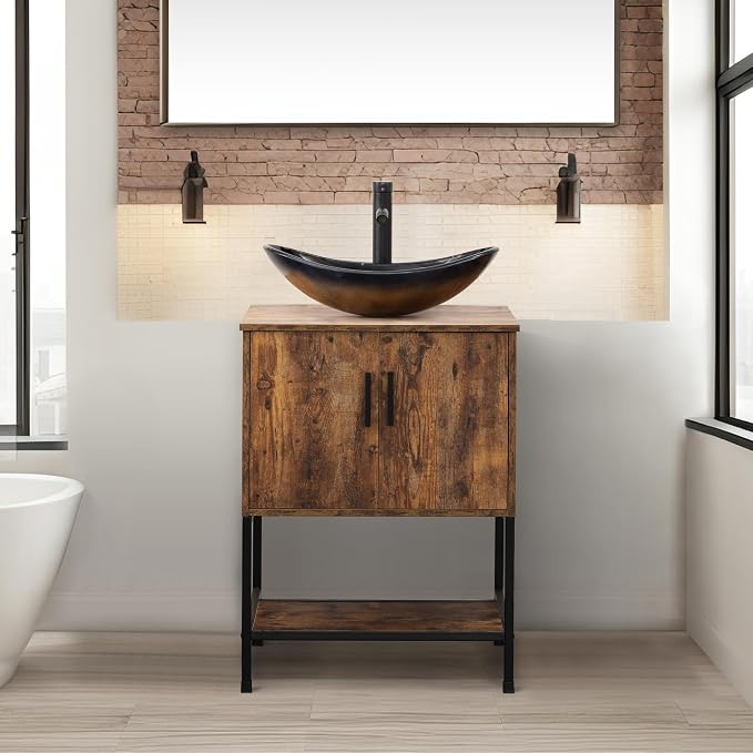 UEV Rustic Brown 24" Bathroom Vanity - Image 4