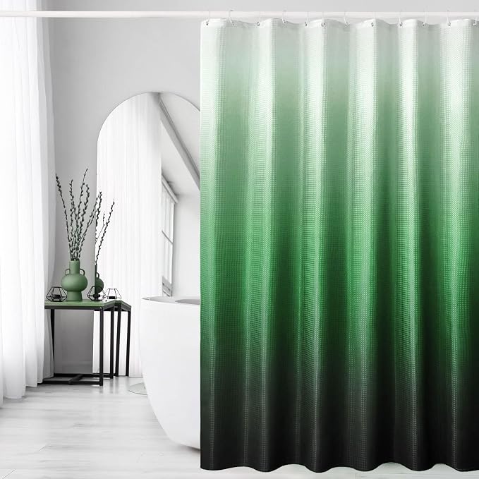 Gibelle Emerald Green Shower Curtain, Ombre Shower Curtains by Gibelle