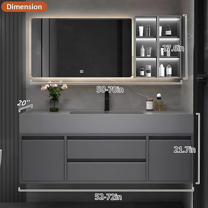 80IN Wood Bathroom Cabinet - Image 2