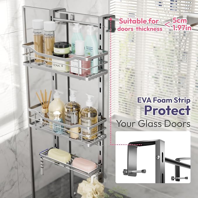 SWTYMIKI Over the Door Shower Caddy - Image 4