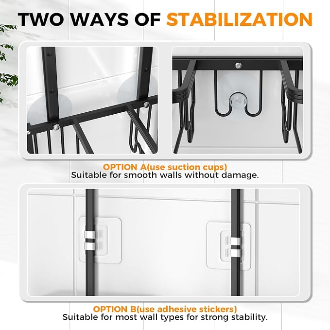 REINHARDT Aluminum Shower Caddy Hanging Adjustable Shower Caddy, Rustproof - Image 5