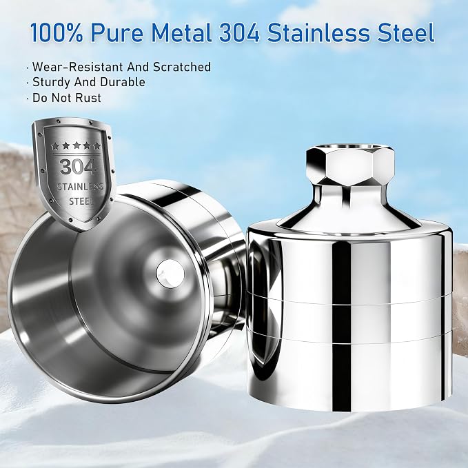 Vitamin C Larger Premium Metal Shower Filter, 304 stainless steel material - Image 9