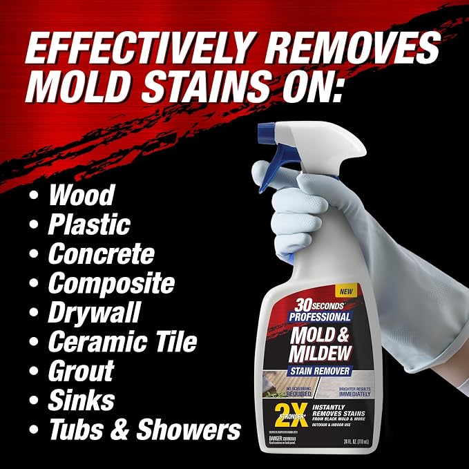 30 SECONDS Pro Mold and Mildew Stain Remover | Scrub Free | Brighter Results - Image 4
