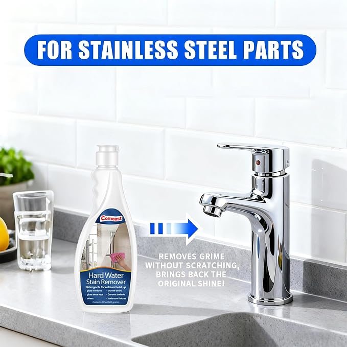 Hard Water Stain Remover, Shower Glass & Shower Door, Toilet Bowl Cleaner - Image 6