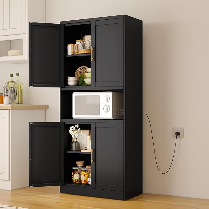 61.02" Tall Bathroom Storage, Kitchen Pantry Storage Cabinet - Image 7