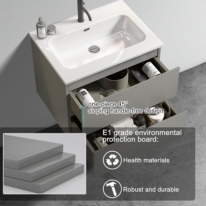 Wall Mounted Floating Bathroom Vanity - Image 4
