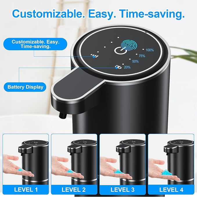 Automatic Soap Dispenser Touchless, Liquid Soap Dispenser 4-Level Adjustable - Image 4