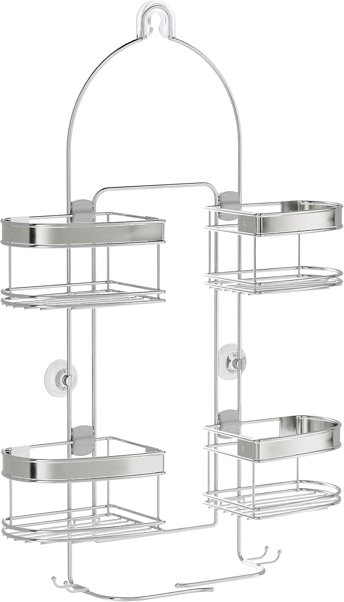 Zenith Expandable Handheld Shower Head/Large Bottle Caddy, Stainless Steel - Image 9