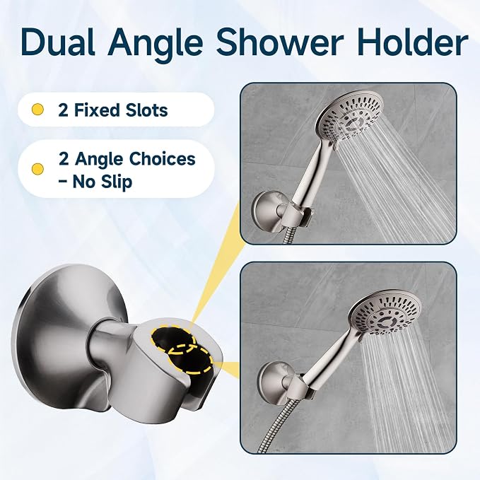 BRIGHT SHOWERS Strong Adhesive Shower Head Holder - Image 2