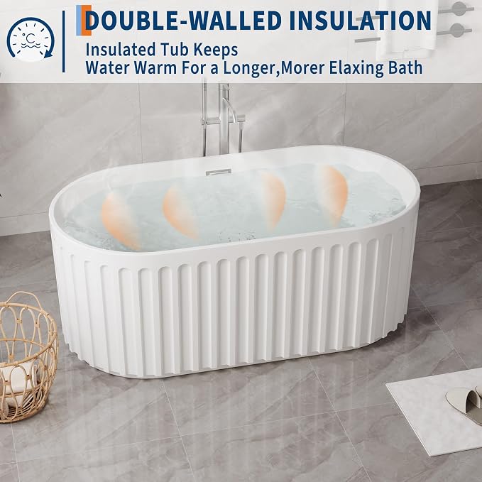 59 Inch Acrylic Freestanding Bathtub - Image 5