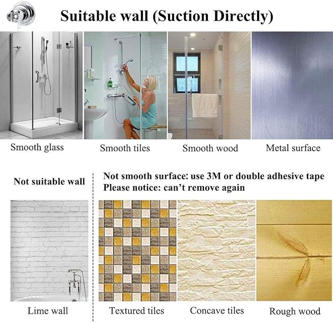 Suction Cup Shower Head Holder for Elderly, Removeable Showerhead Holder for - Image 5