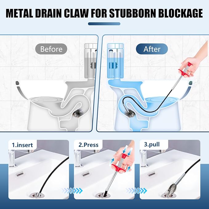 63'' Flexible Grabber Claw, Drain Snake - Image 4