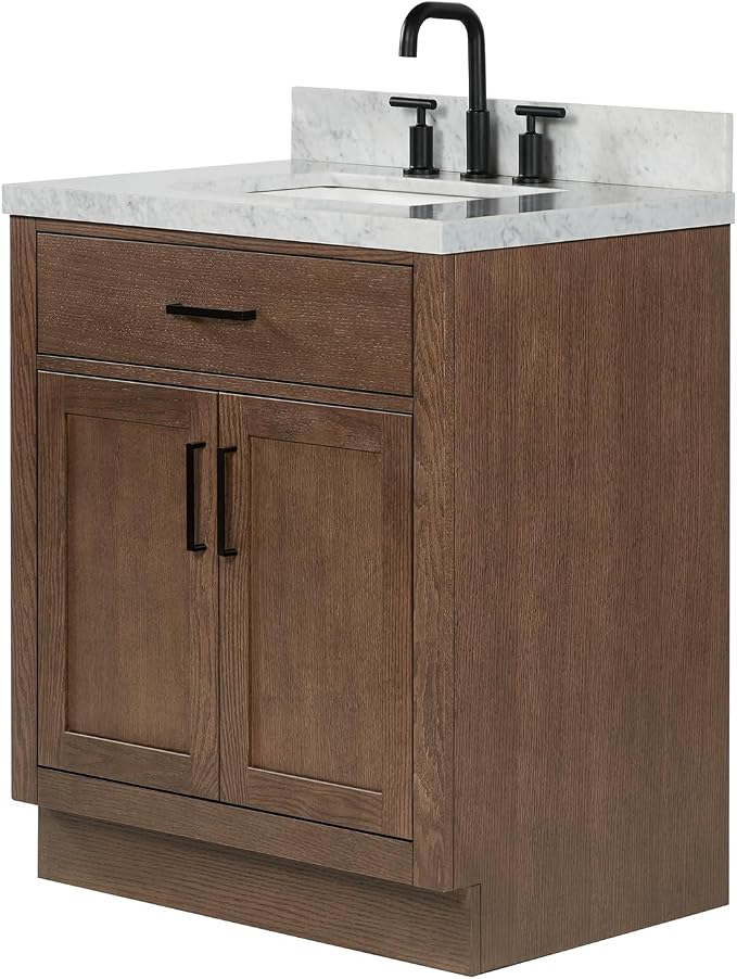 ARIEL Hepburn 31 Inch Single Rectangular Sink Bathroom Vanity - Image 4