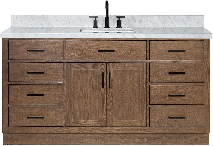 ARIEL Hepburn 67 Inch Single Rectangular Sink Bathroom Vanity - Image 11