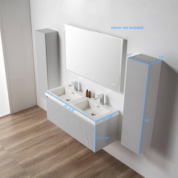 Blossom 48 Inch Double Sink Bathroom Vanity - Image 3