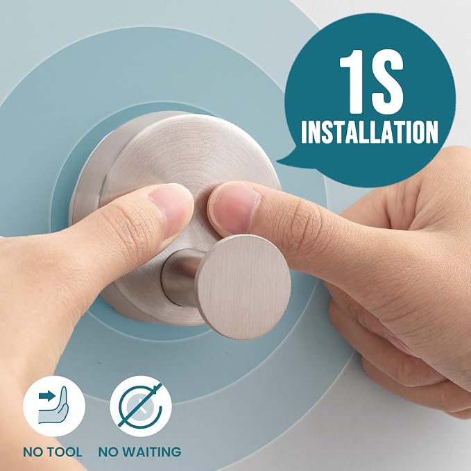 TAILI Stylish 304 Stainless Steel Bathroom Suction Hooks - Image 4