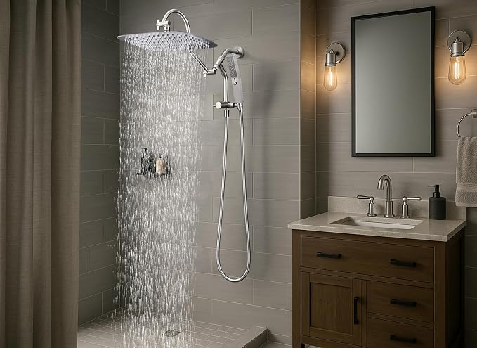 G-Promise 14 Inches Shower Faucet Sets Complete, All Metal Rainfall Shower Head - Image 8