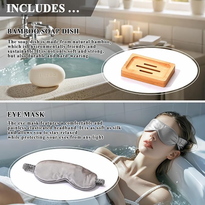 AUTODECO Bathtub Tray, Bamboo Bath Tray - Image 3