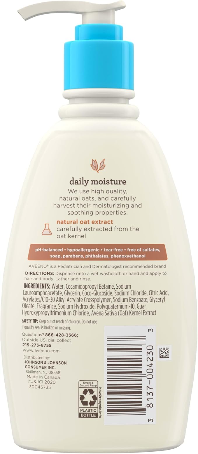 Aveeno Baby Daily Moisture Gentle Body Wash & Shampoo - Image 6