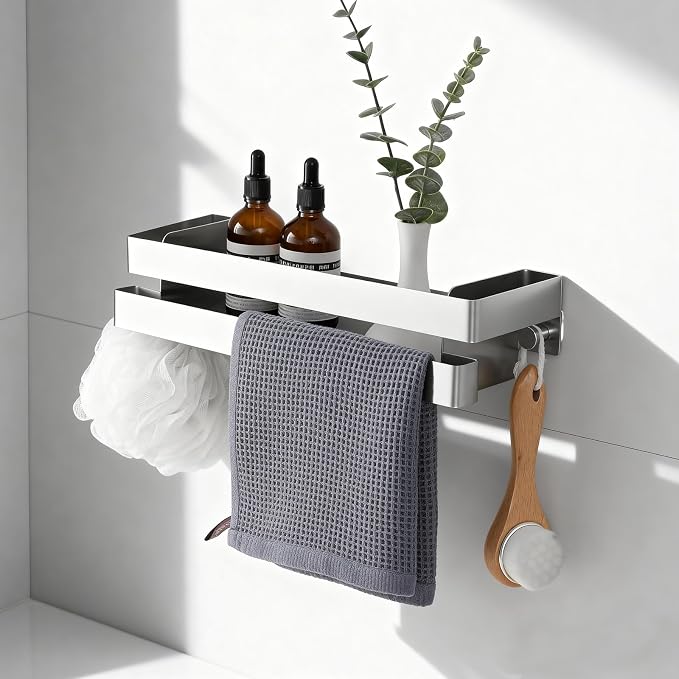 No Drilling Shower Caddy Adhesive Rustproof Bathroom Organizers and Storage - Image 7