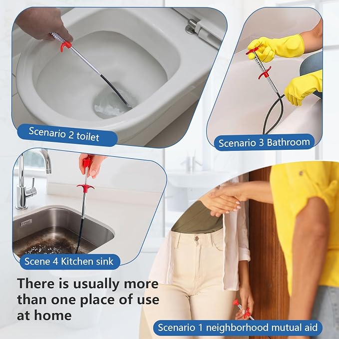 Drain Snake, Toilet Serpentine Drainage Blocker - Image 4