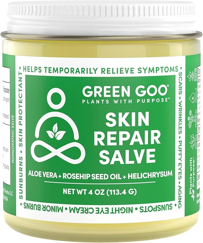 Green Goo Skin Repair Healing Salve, Natural Body & Face Moisturizer by GreenGoo